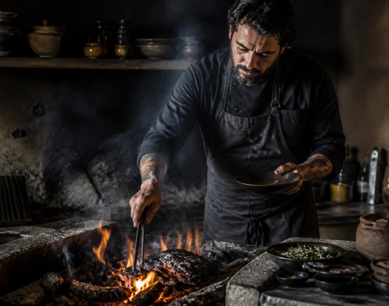 Cocina al fuego en NATIVO