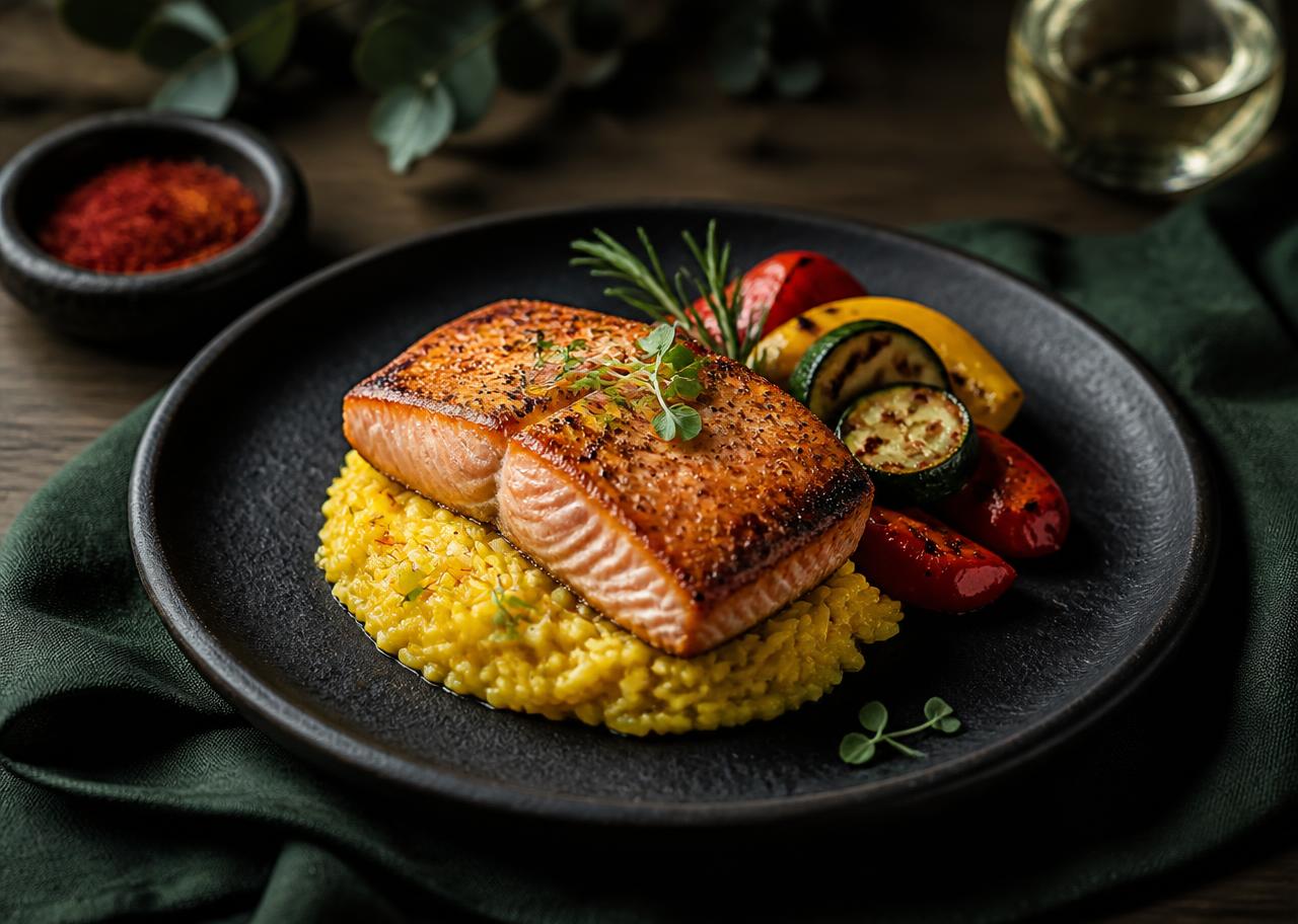 Salmón a las brasas